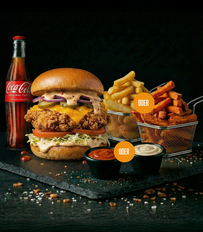 Barbecue Burger Menü